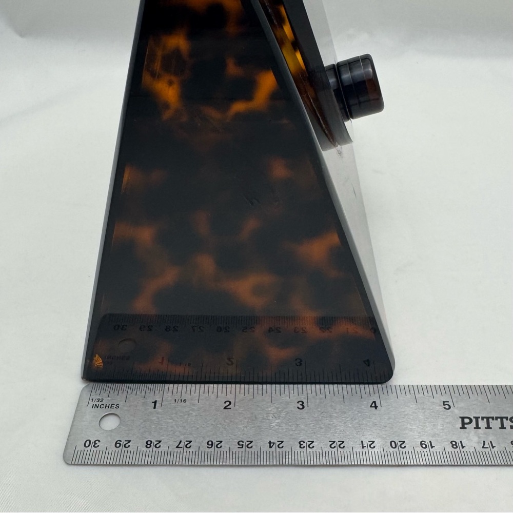 ✨ Rare Anthropologie Rae of Light Top Handle Acrylic Bag Tortoise Shell Purse - Picture 12 of 17